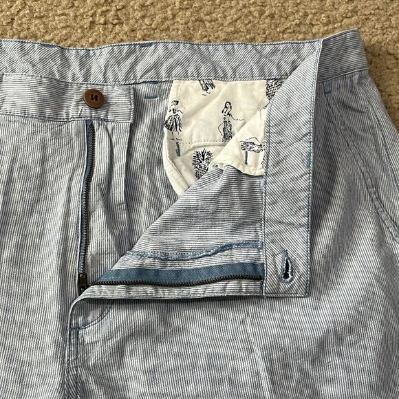 Tommy Bahama Mens Blue Striped Linen Blend Shorts Size 40 - Picture 2 of 6